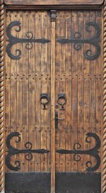 XL deursticker houten kasteeldeur 38566281_ds